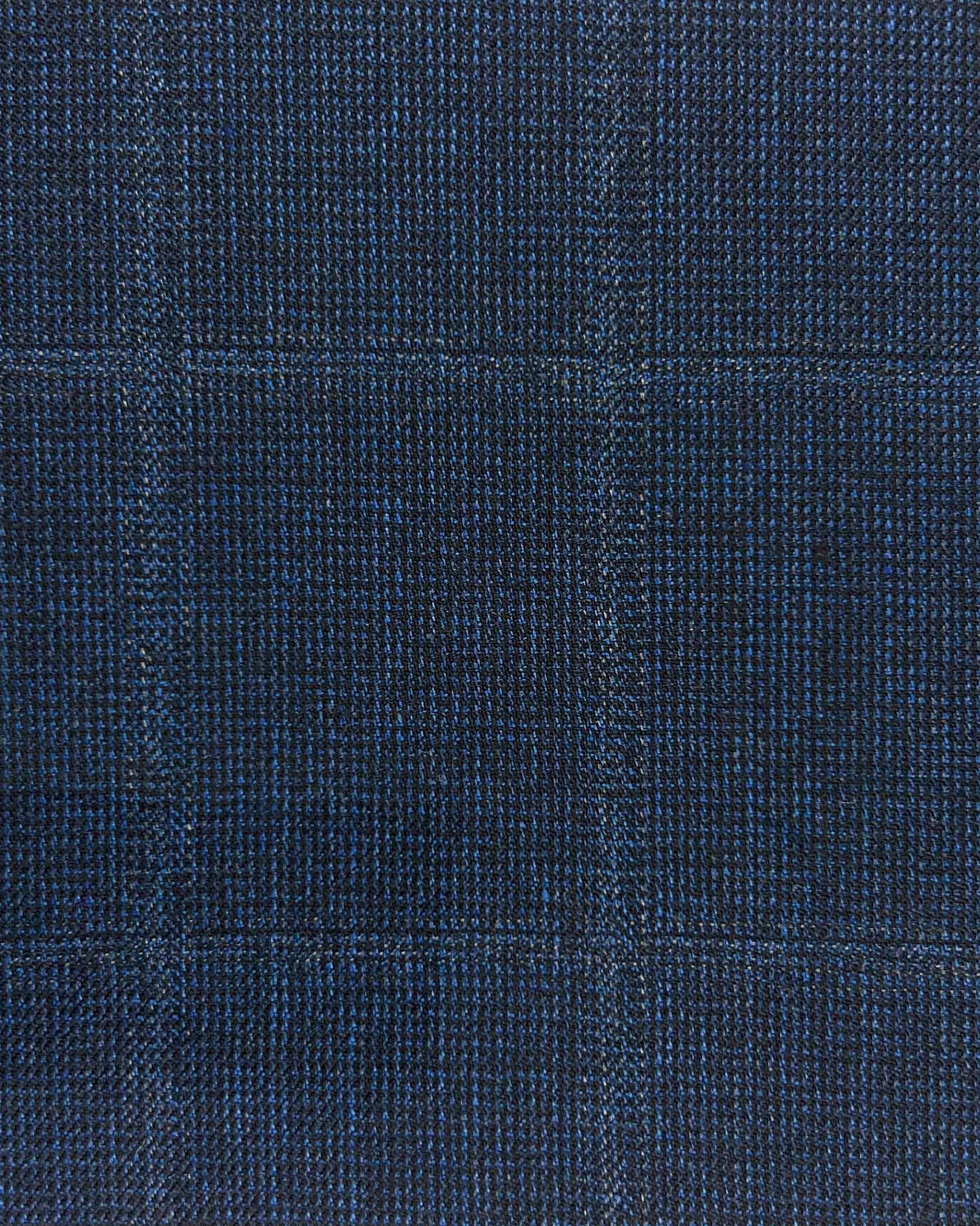 Westwood Hart Online Custom Hand Tailor Suits Sportcoats Trousers Waistcoats Overcoats Navy With Fine Self Windowpane