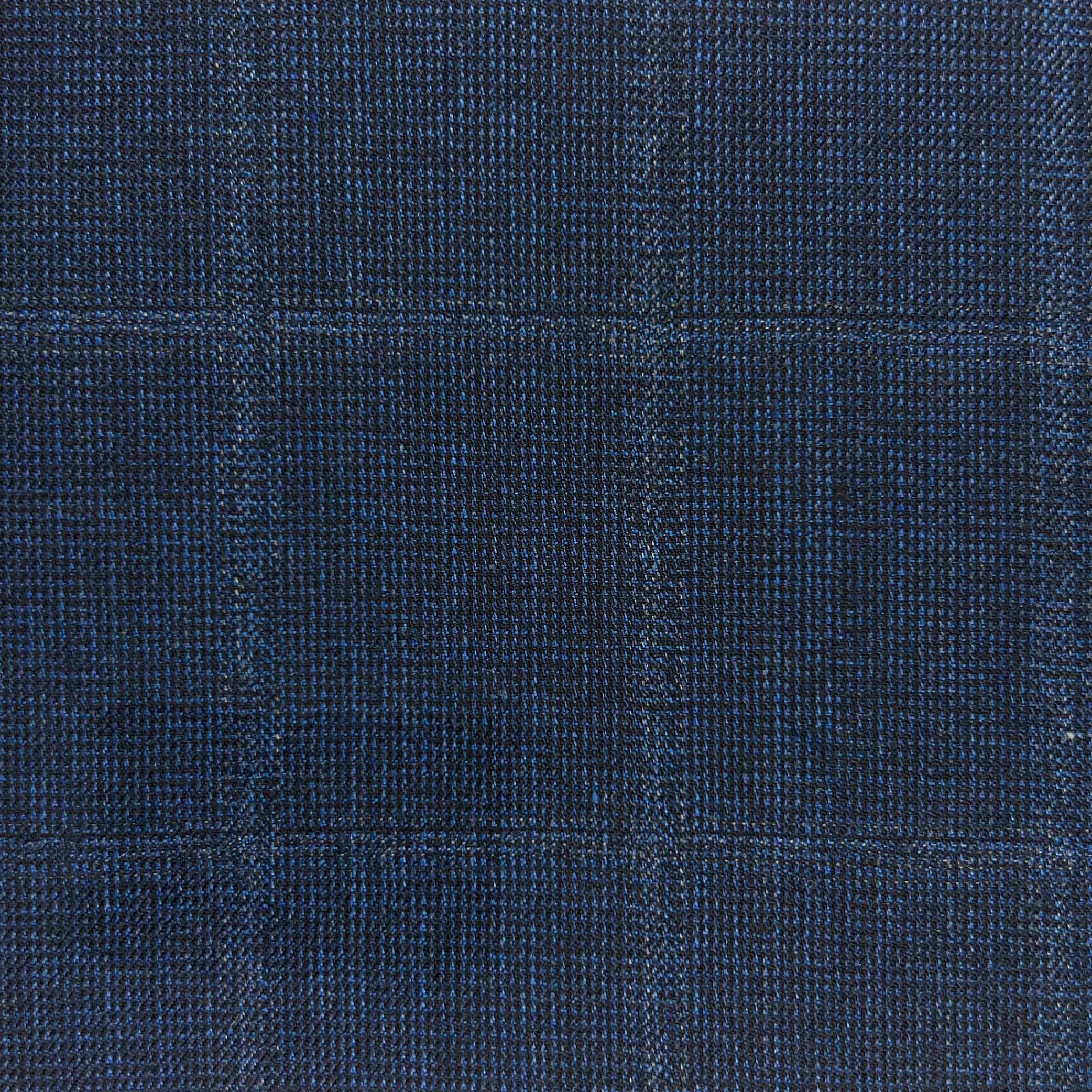 Westwood Hart Online Custom Hand Tailor Suits Sportcoats Trousers Waistcoats Overcoats Navy With Fine Self Windowpane