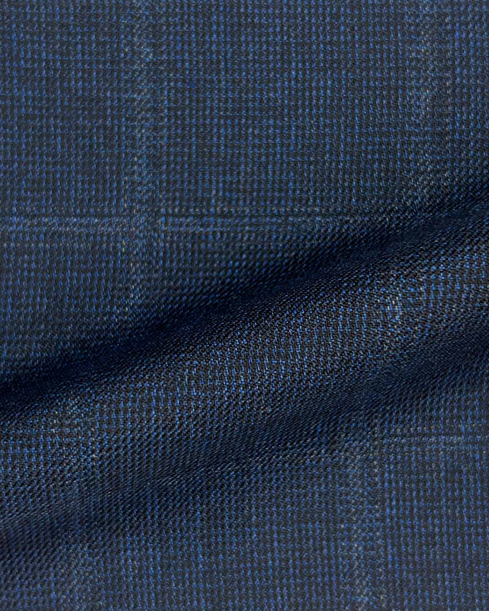 Westwood Hart Online Custom Hand Tailor Suits Sportcoats Trousers Waistcoats Overcoats Navy With Fine Self Windowpane