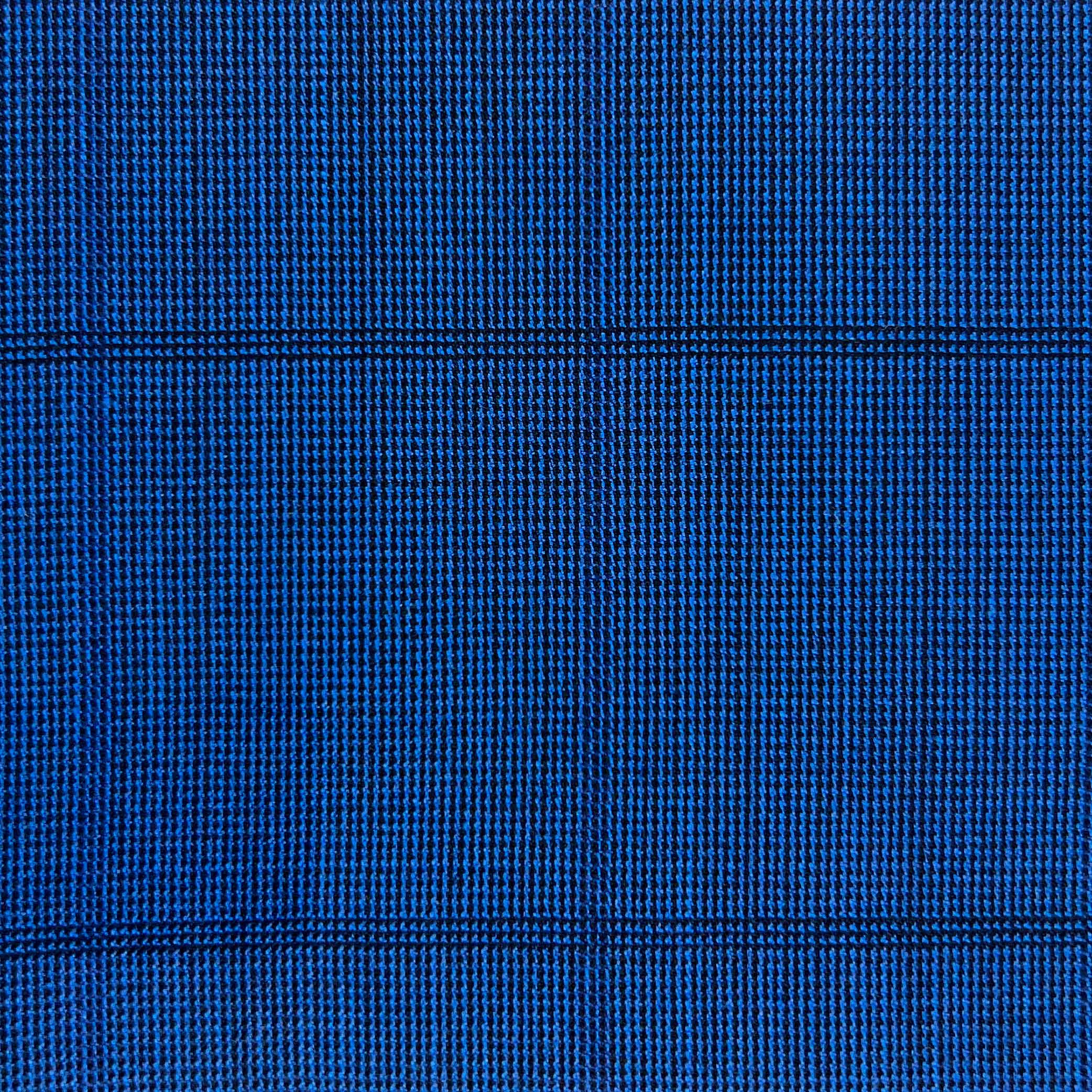 Westwood Hart Online Custom Hand Tailor Suits Sportcoats Trousers Waistcoats Overcoats Azure Blue With Fine Large Windowpane