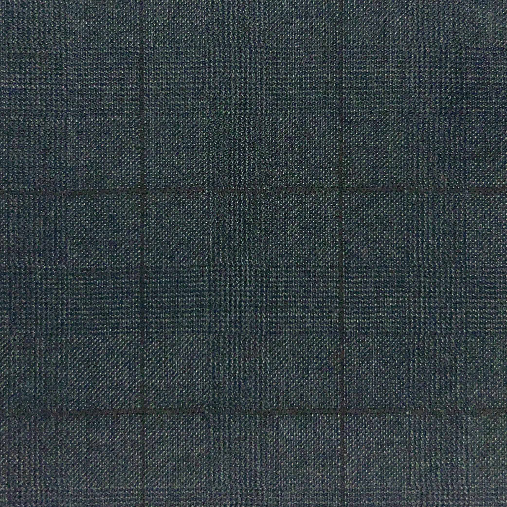 Westwood Hart Online Custom Hand Tailor Suits Sportcoats Trousers Waistcoats Overcoats Charcoal Grey Black WINDOWPANE PRINCE OF WALES GLEN PLAID Design