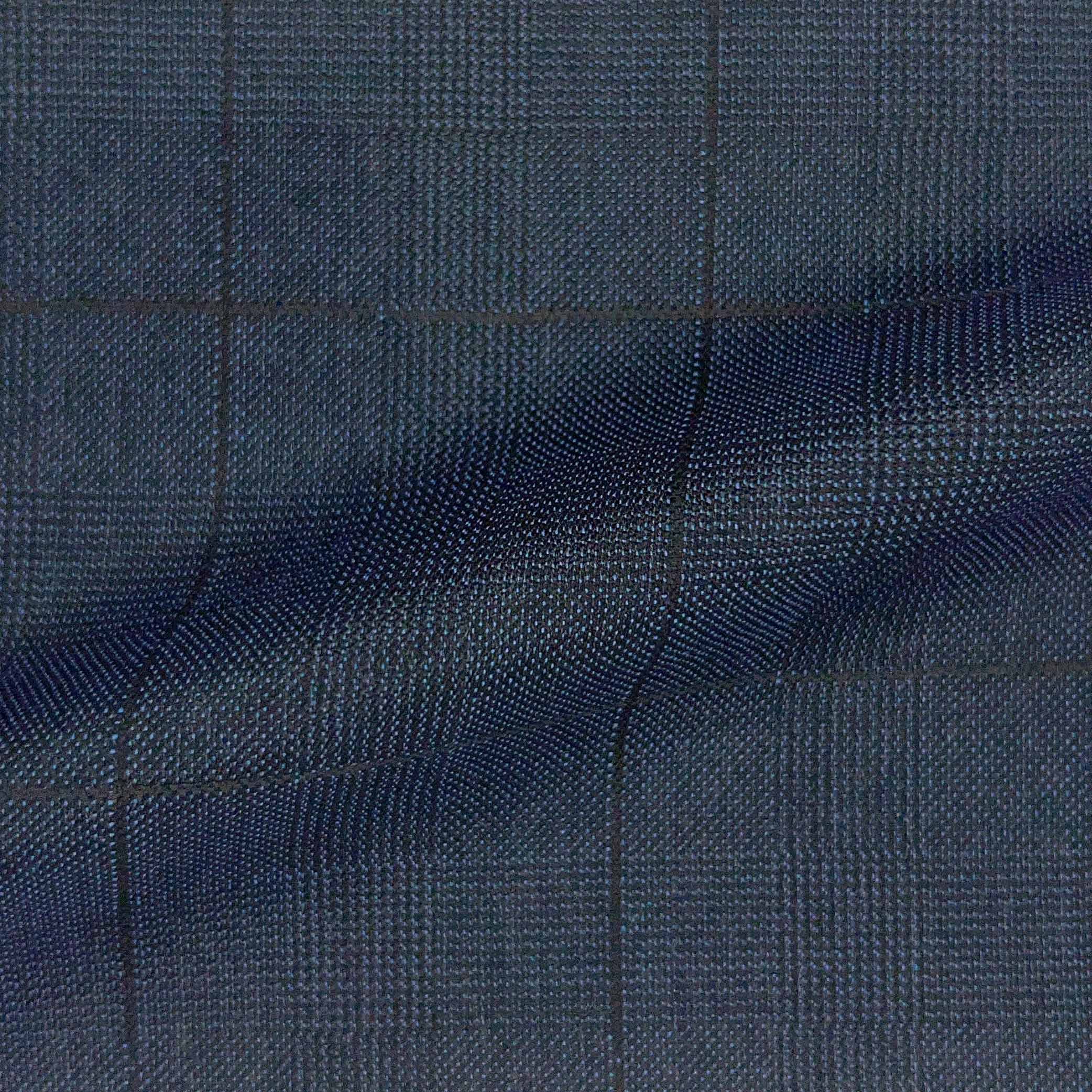 Westwood Hart Online Custom Hand Tailor Suits Sportcoats Trousers Waistcoats Overcoats Steel Grey Black WINDOWPANE PRINCE OF WALES GLEN PLAID Design