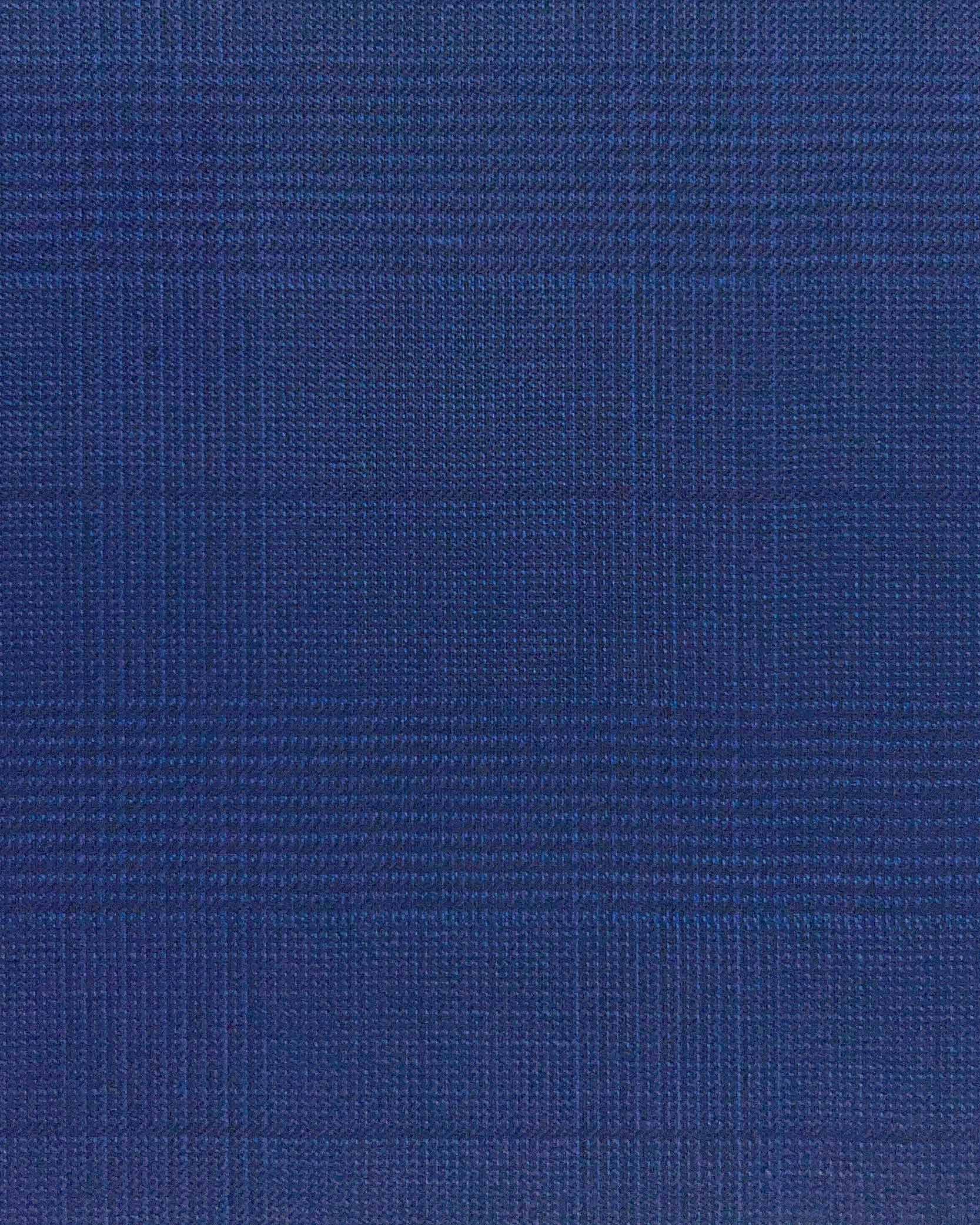 Westwood Hart Online Custom Hand Tailor Suits Sportcoats Trousers Waistcoats Overcoats Royal Blue Navy Blue WINDOWPANE PRINCE OF WALES GLEN PLAID Design