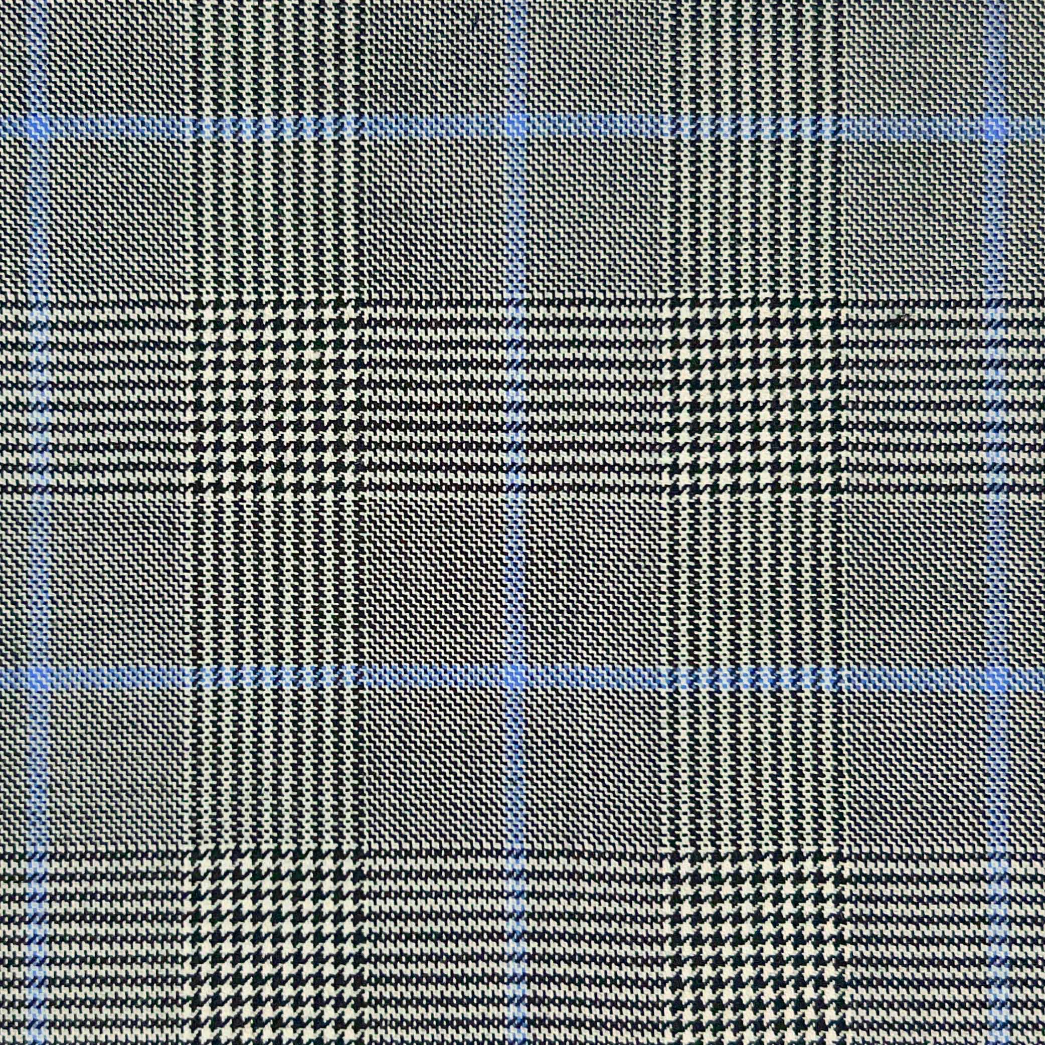 Westwood Hart Online Custom Hand Tailor Suits Sportcoats Trousers Waistcoats Overcoats Grey Sky Blue WINDOWPANE PRINCE OF WALES GLEN PLAID Design