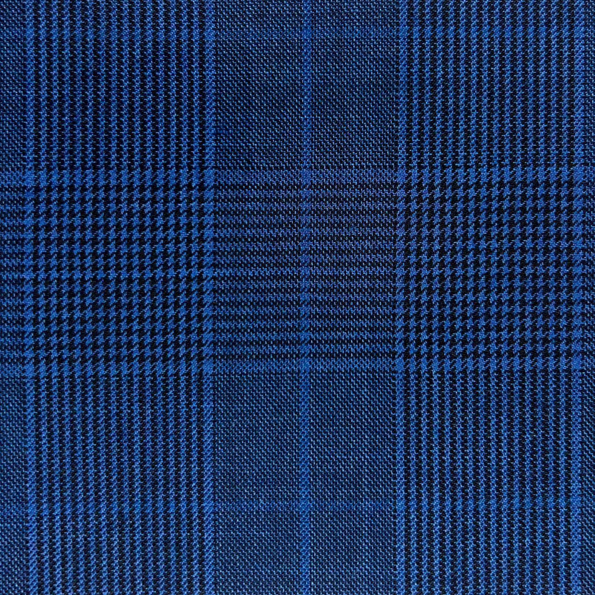 Westwood Hart Online Custom Hand Tailor Suits Sportcoats Trousers Waistcoats Overcoats Navy Large Prince Of Wales Glen Plaid Windowpane