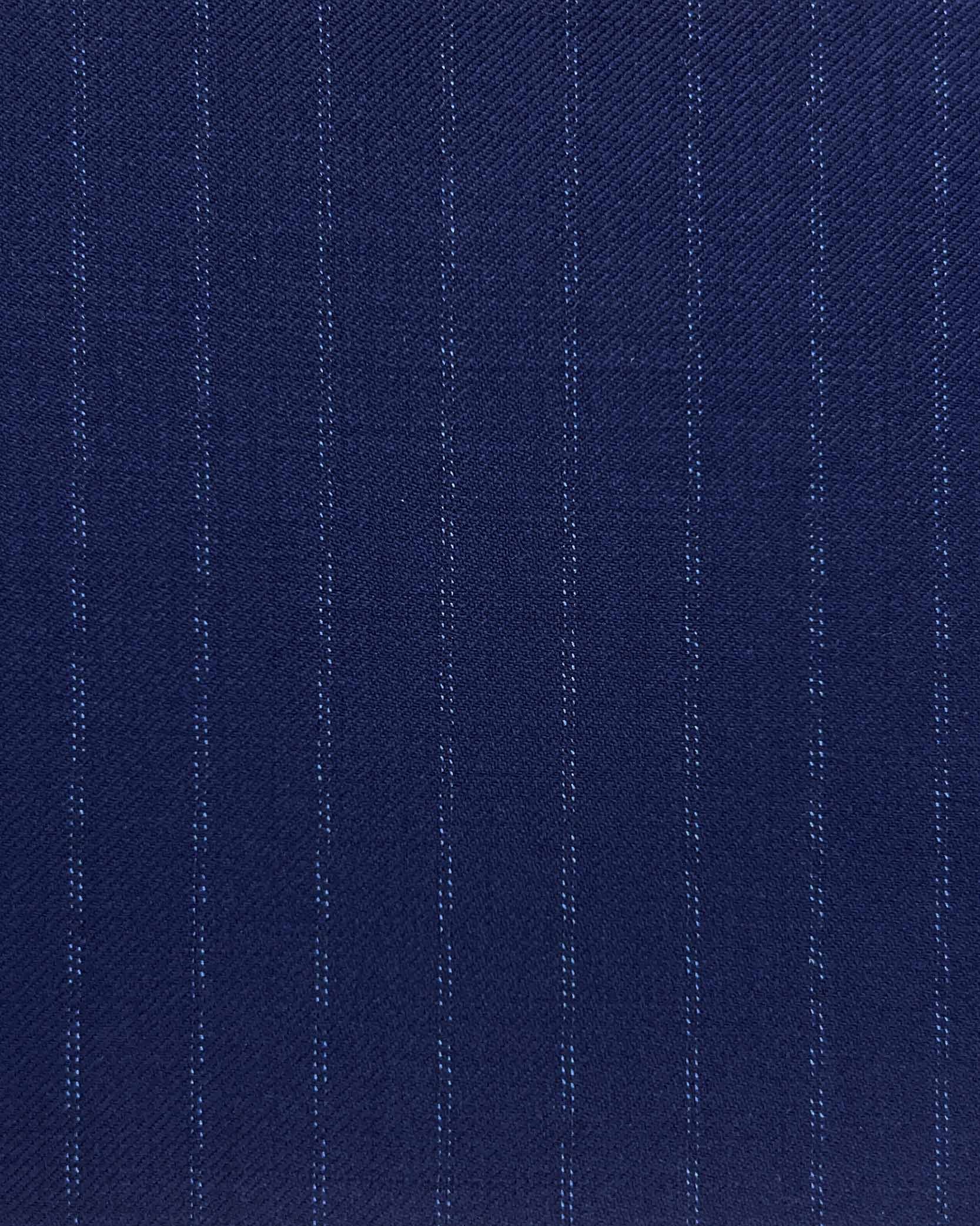 Westwood Hart Online Custom Hand Tailor Suits Sportcoats Trousers Waistcoats Overcoats Royal Blue Double Pinstripes Design