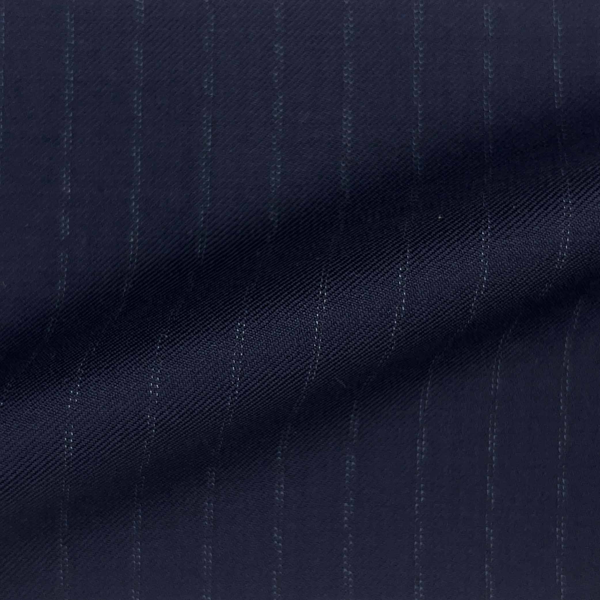 Westwood Hart Online Custom Hand Tailor Suits Sportcoats Trousers Waistcoats Overcoats Navy Blue Double Pinstripes Design