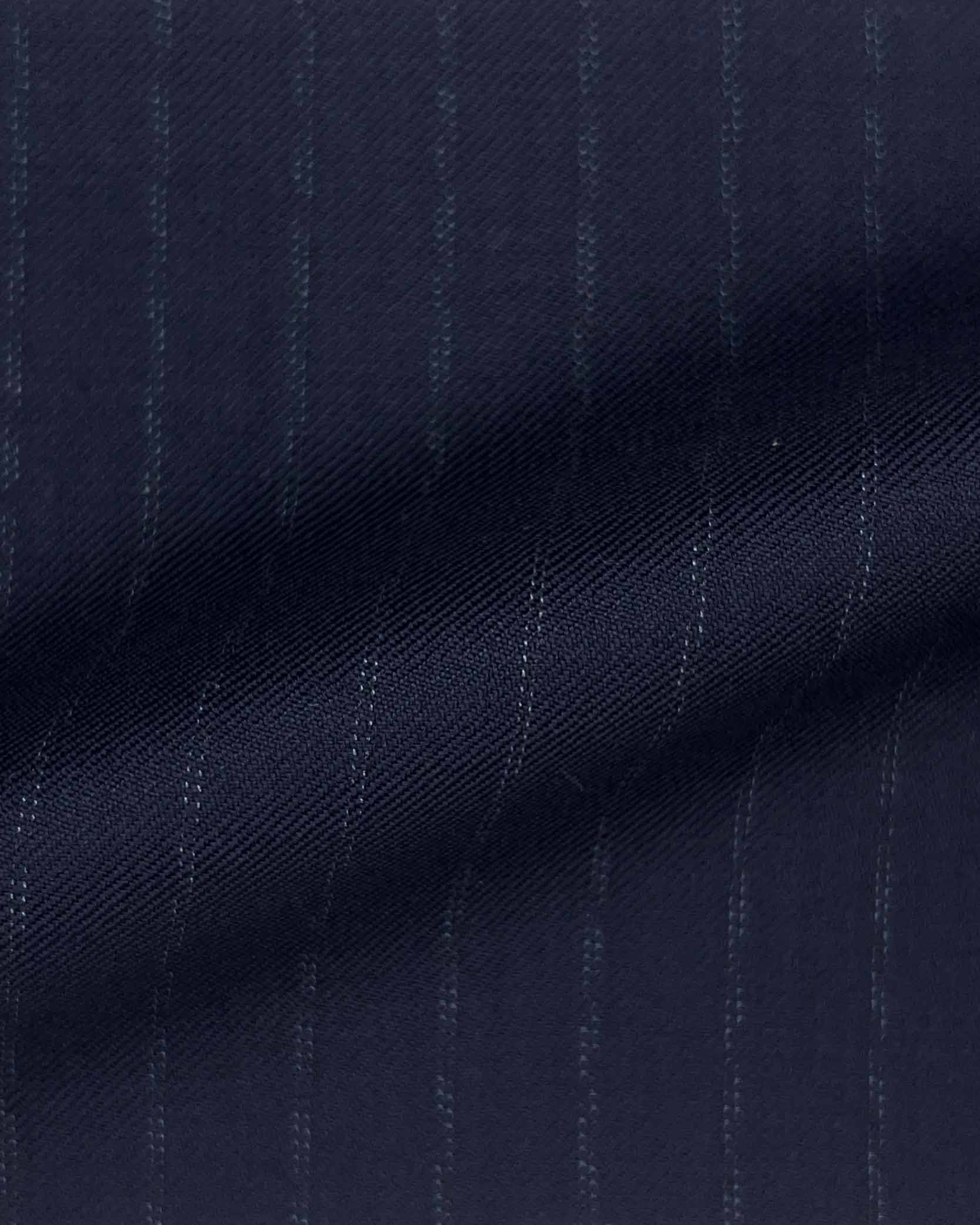 Westwood Hart Online Custom Hand Tailor Suits Sportcoats Trousers Waistcoats Overcoats Navy Blue Double Pinstripes Design