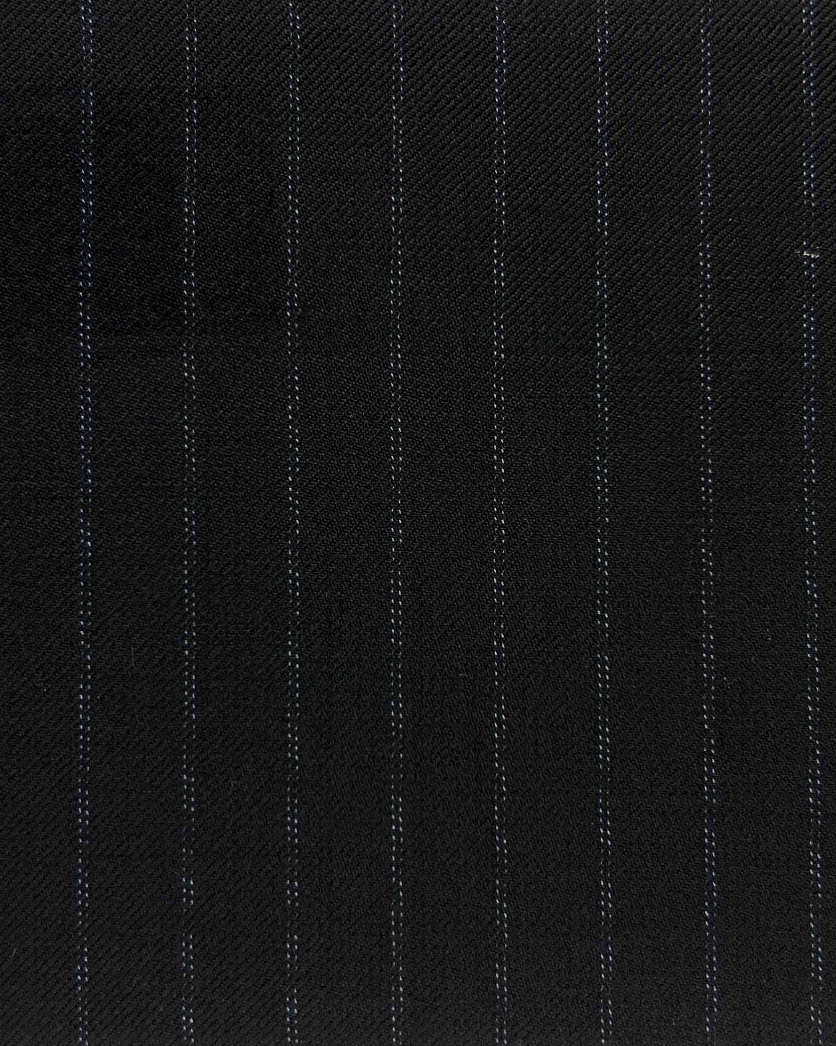 Westwood Hart Online Custom Hand Tailor Suits Sportcoats Trousers Waistcoats Overcoats Black Double Pinstripes Design