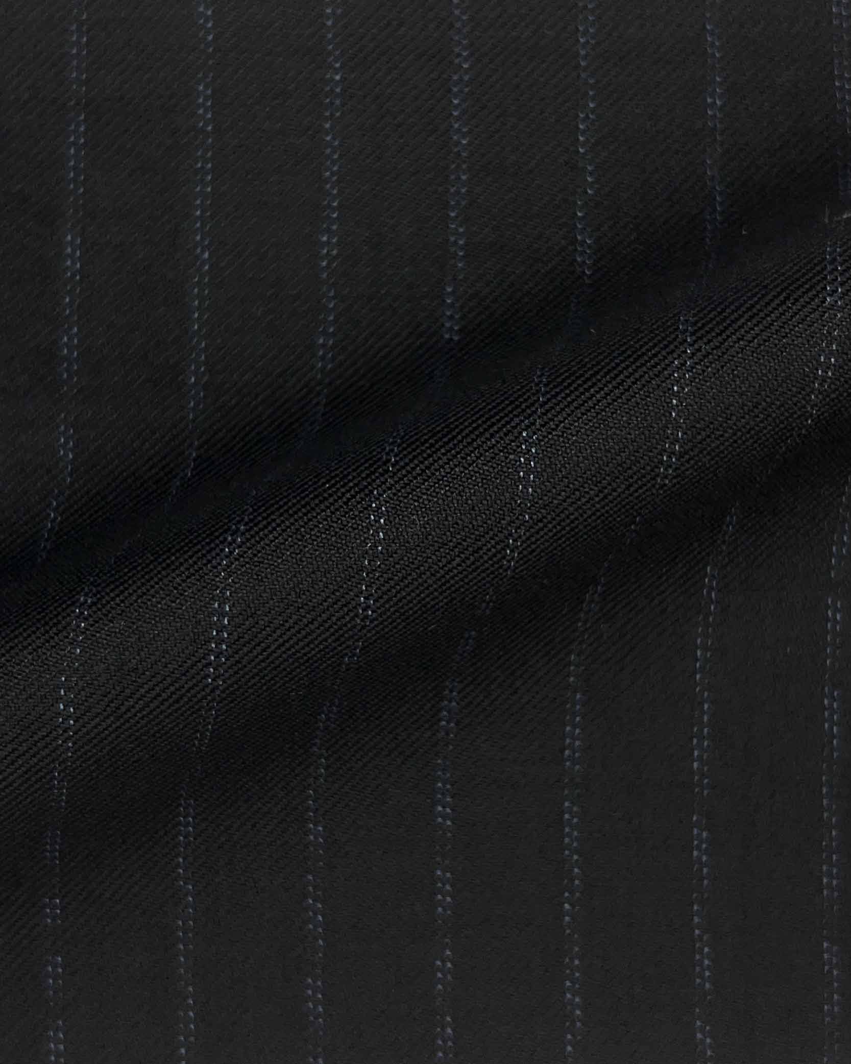 Westwood Hart Online Custom Hand Tailor Suits Sportcoats Trousers Waistcoats Overcoats Black Double Pinstripes Design