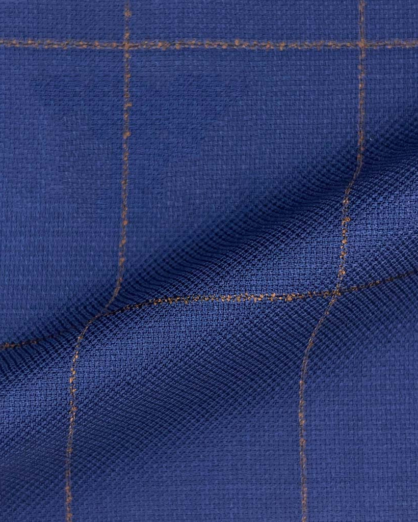 Westwood Hart Online Custom Hand Tailor Suits Sportcoats Trousers Waistcoats Overcoats Made To Measure Formalwear Tuxedo Denim Blue Glen Plaid With Comfort Stretch
