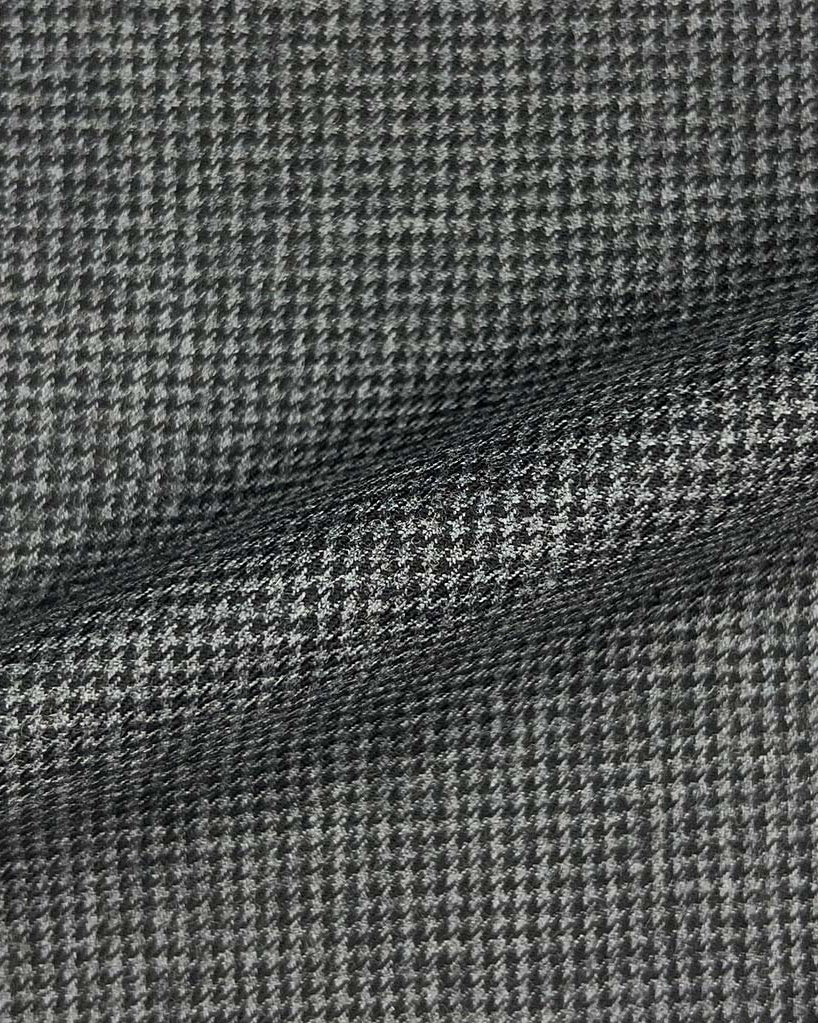 Westwood Hart Online Custom Hand Tailor Suits Sportcoats Trousers Waistcoats Overcoats Made To Measure Formalwear Tuxedo Charcoal Grey Houndstooth Flannel With Comfort Stretch