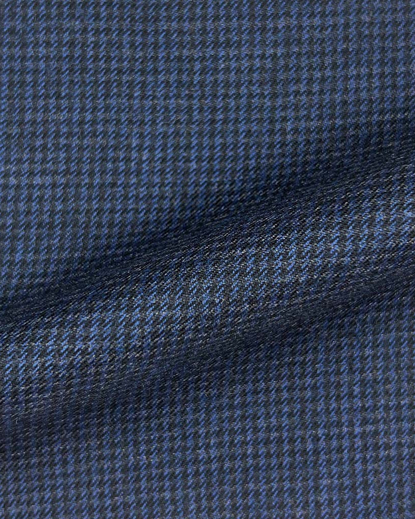 Westwood Hart Online Custom Hand Tailor Suits Sportcoats Trousers Waistcoats Overcoats Made To Measure Formalwear Tuxedo Navy Houndstooth Flannel With Comfort Stretch