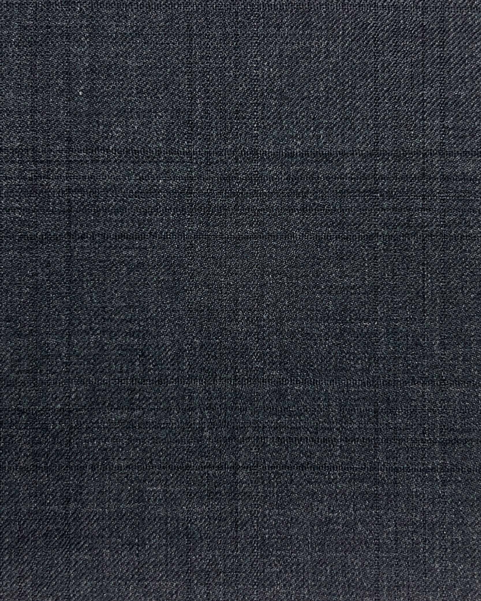 Westwood Hart Online Custom Hand Tailor Suits Sportcoats Trousers Waistcoats Overcoats Made To Measure Formalwear Tuxedo Dark Grey Self Watch Plaid With Comfort Stretch