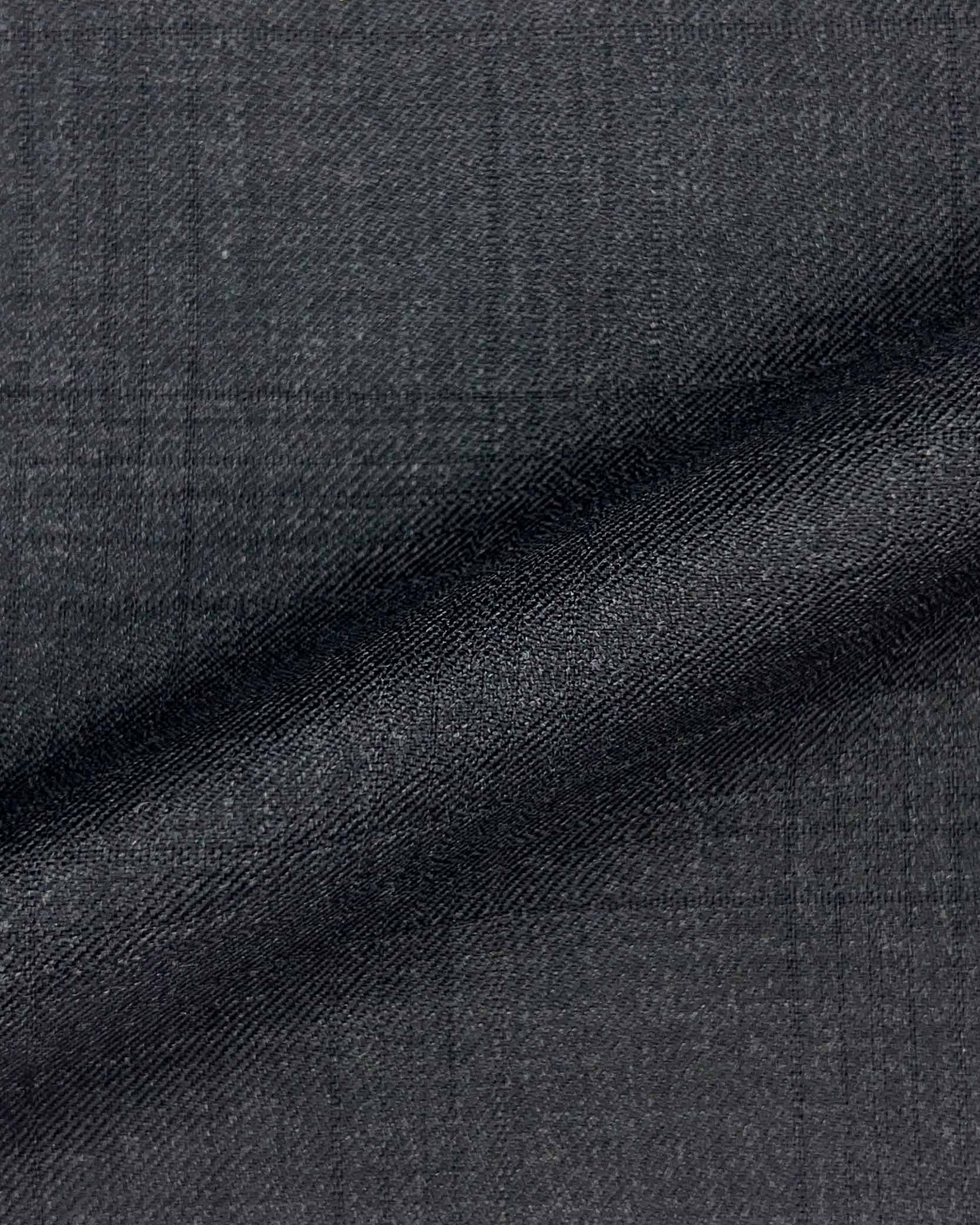 Westwood Hart Online Custom Hand Tailor Suits Sportcoats Trousers Waistcoats Overcoats Made To Measure Formalwear Tuxedo Dark Grey Self Watch Plaid With Comfort Stretch