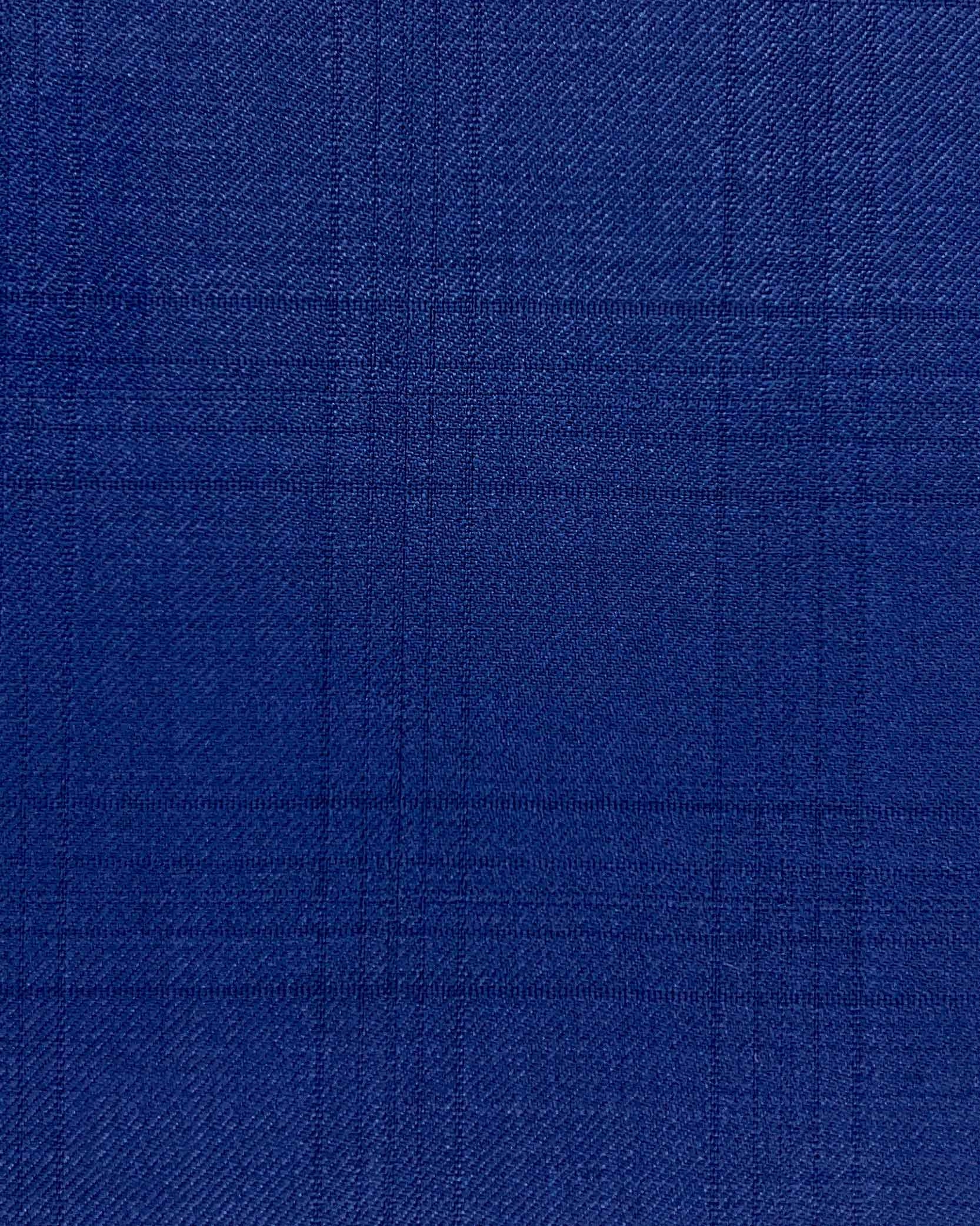 Westwood Hart Online Custom Hand Tailor Suits Sportcoats Trousers Waistcoats Overcoats Made To Measure Formalwear Tuxedo Royal Blue Self Watch Plaid With Comfort Stretch