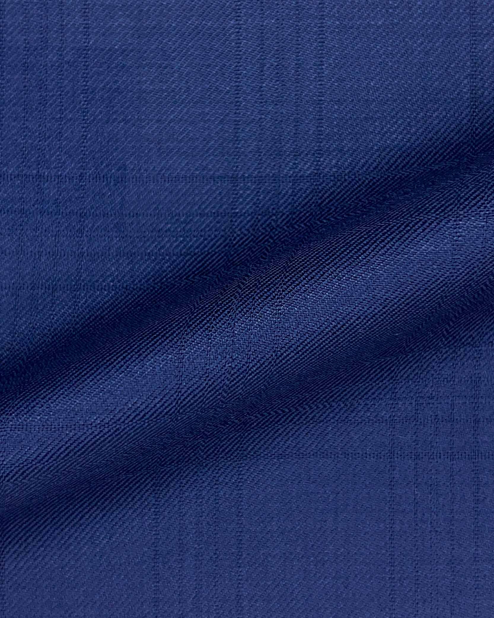 Westwood Hart Online Custom Hand Tailor Suits Sportcoats Trousers Waistcoats Overcoats Made To Measure Formalwear Tuxedo Royal Blue Self Watch Plaid With Comfort Stretch