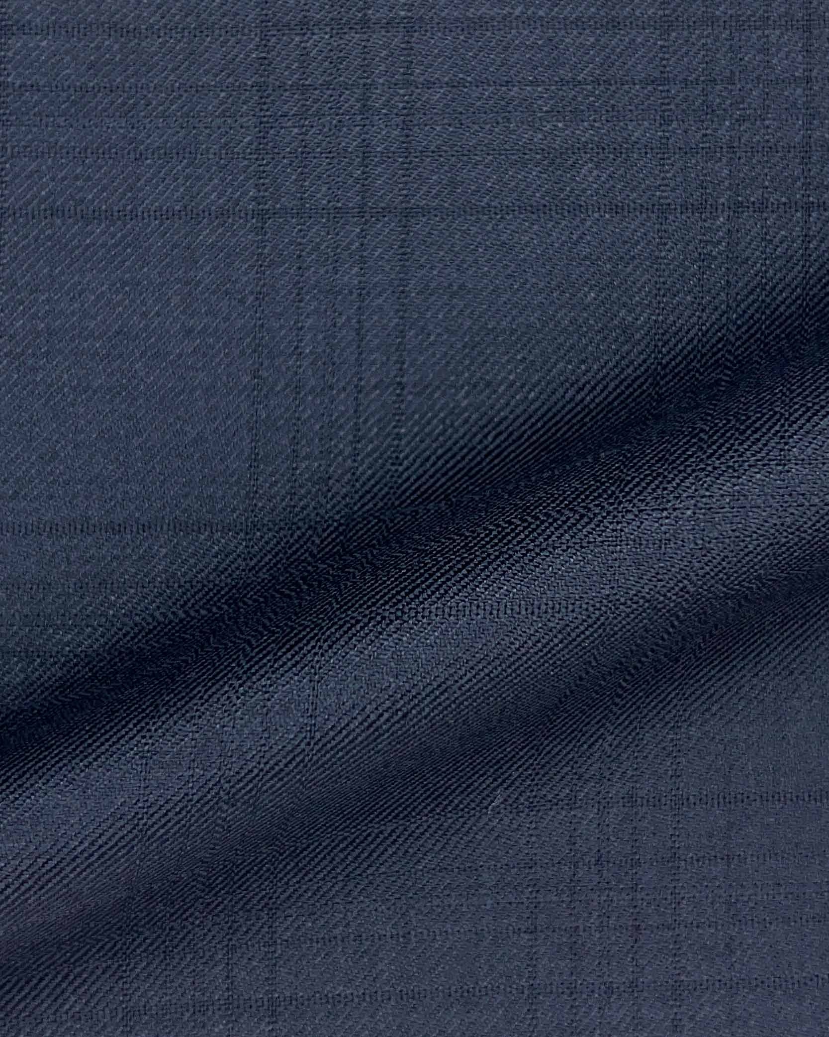 Westwood Hart Online Custom Hand Tailor Suits Sportcoats Trousers Waistcoats Overcoats Made To Measure Formalwear Tuxedo Dark Navy Self Watch Plaid With Comfort Stretch