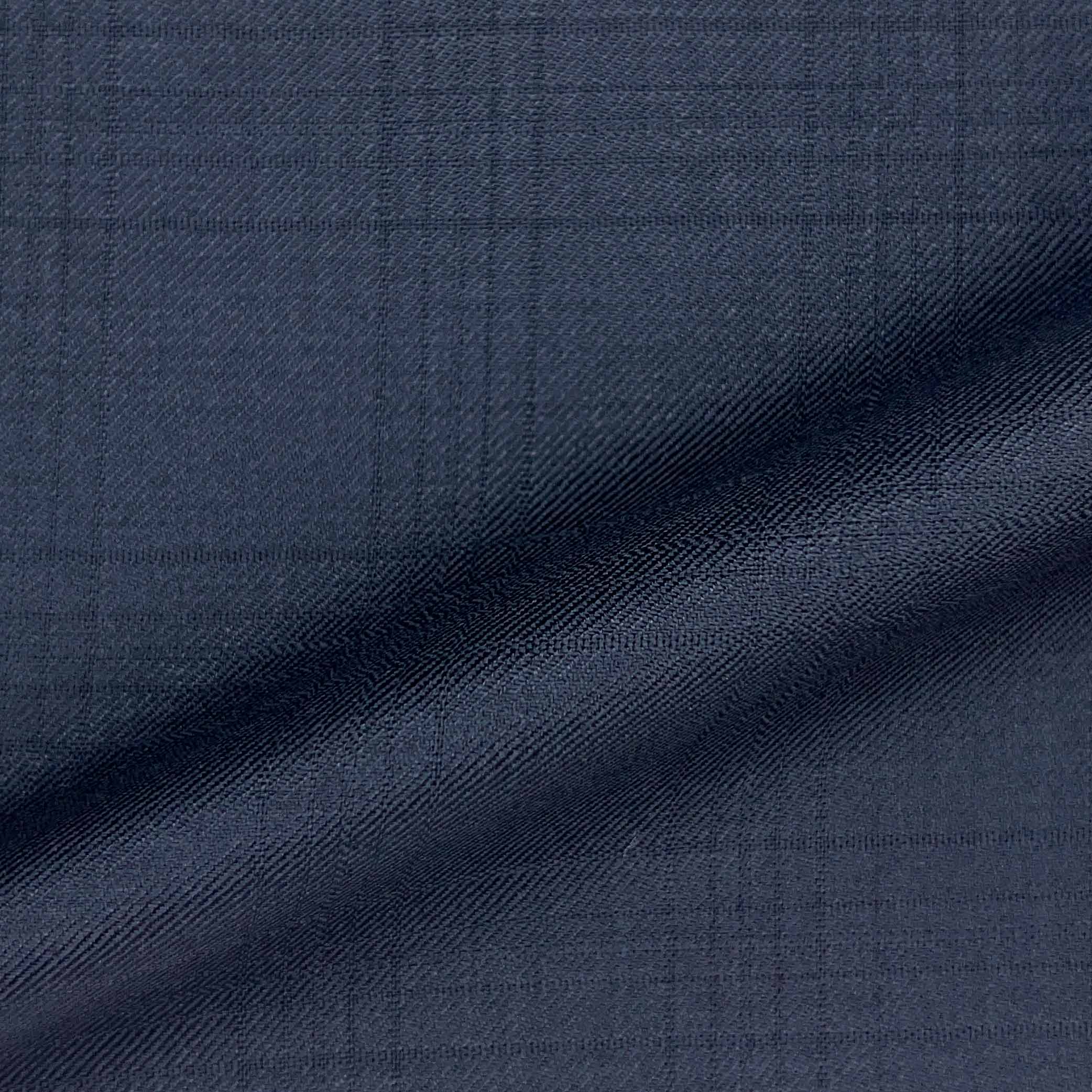 Westwood Hart Online Custom Hand Tailor Suits Sportcoats Trousers Waistcoats Overcoats Made To Measure Formalwear Tuxedo Dark Navy Self Watch Plaid With Comfort Stretch