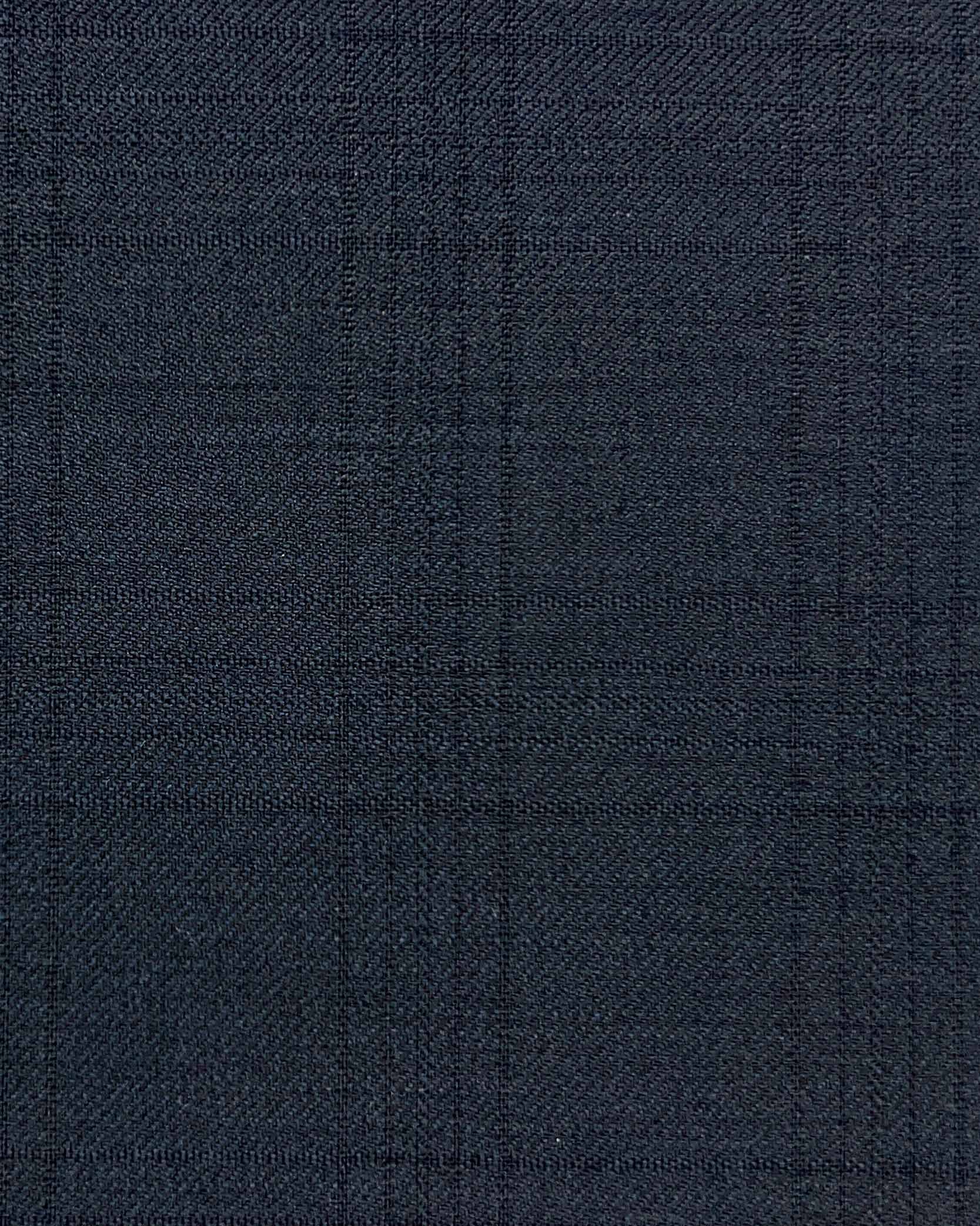 Westwood Hart Online Custom Hand Tailor Suits Sportcoats Trousers Waistcoats Overcoats Made To Measure Formalwear Tuxedo Midnight Blue Self Watch Plaid With Comfort Stretch