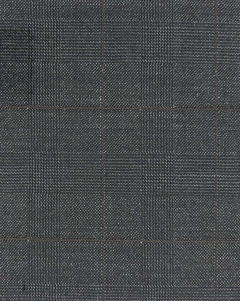 Westwood Hart Online Custom Hand Tailor Suits Sportcoats Trousers Waistcoats Overcoats Made To Measure Formalwear Tuxedo Charcoal Grey Glen Plaid With Chocolate Brown Windowpane With Comfort Stretch