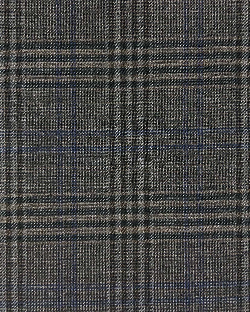 Westwood Hart Online Custom Hand Tailor Suits Sportcoats Trousers Waistcoats Overcoats Made To Measure Formalwear Tuxedo Grey Brown Glen Plaid With Navy Double Windowpane With Comfort Stretch