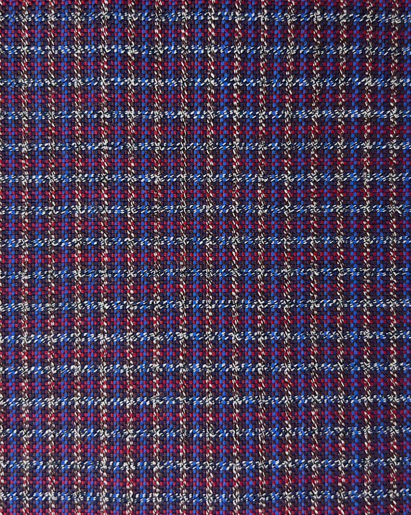 Westwood Hart Online Custom Hand Tailor Suits Sportcoats Trousers Waistcoats Overcoats Fuchsia Pink With Blue Micro Self Textured
