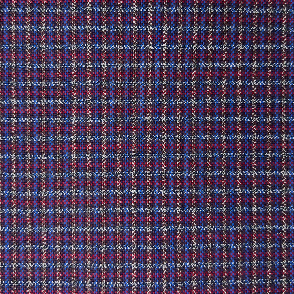 Westwood Hart Online Custom Hand Tailor Suits Sportcoats Trousers Waistcoats Overcoats Fuchsia Pink With Blue Micro Self Textured