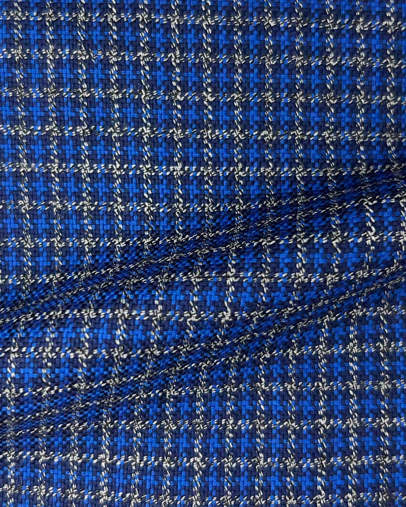 Westwood Hart Online Custom Hand Tailor Suits Sportcoats Trousers Waistcoats Overcoats Cobalt Blue Micro Self Textured