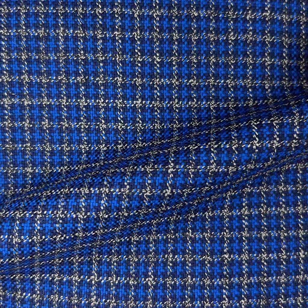 Westwood Hart Online Custom Hand Tailor Suits Sportcoats Trousers Waistcoats Overcoats Cobalt Blue Micro Self Textured