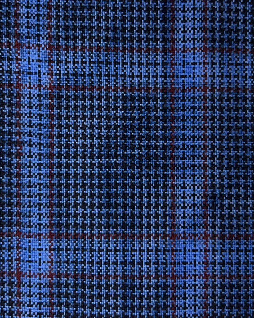 Westwood Hart Online Custom Hand Tailor Suits Sportcoats Trousers Waistcoats Overcoats Royal Blue With Eggplant Plaid