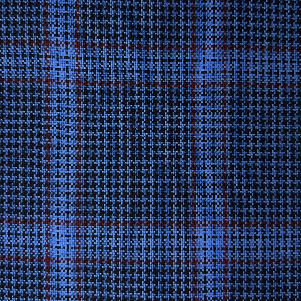 Westwood Hart Online Custom Hand Tailor Suits Sportcoats Trousers Waistcoats Overcoats Royal Blue With Eggplant Plaid