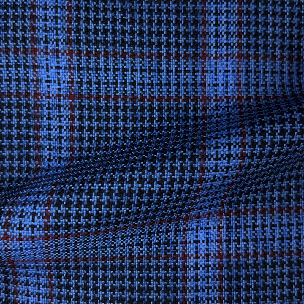 Westwood Hart Online Custom Hand Tailor Suits Sportcoats Trousers Waistcoats Overcoats Royal Blue With Eggplant Plaid