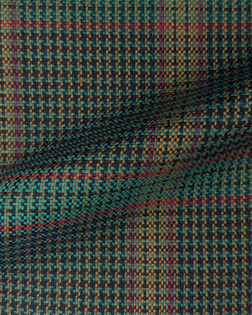 Westwood Hart Online Custom Hand Tailor Suits Sportcoats Trousers Waistcoats Overcoats Shamrock Green Houndstooth With Gold Plaid