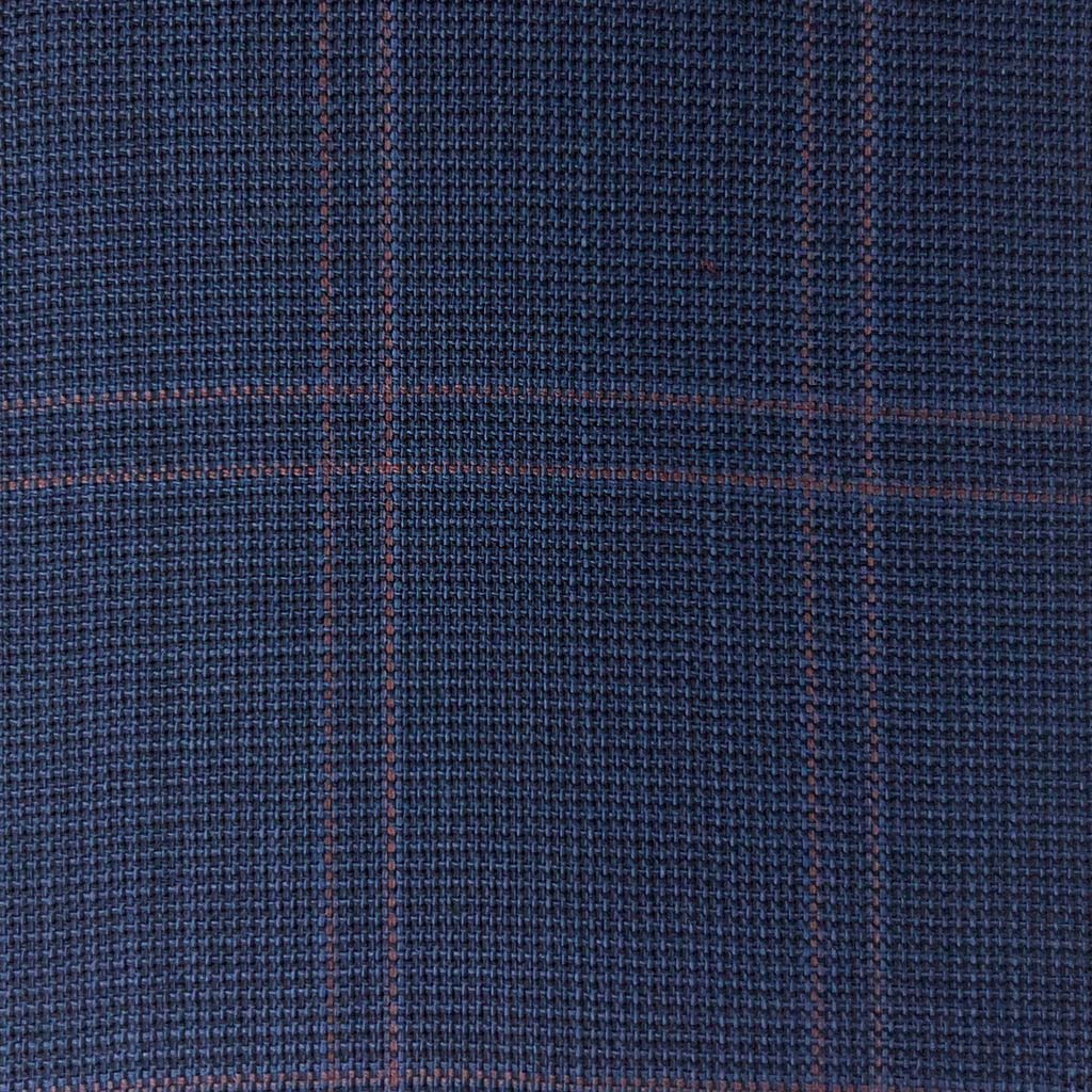 Westwood Hart Online Custom Hand Tailor Suits Sportcoats Trousers Waistcoats Overcoats Navy With Rouge Windowpane