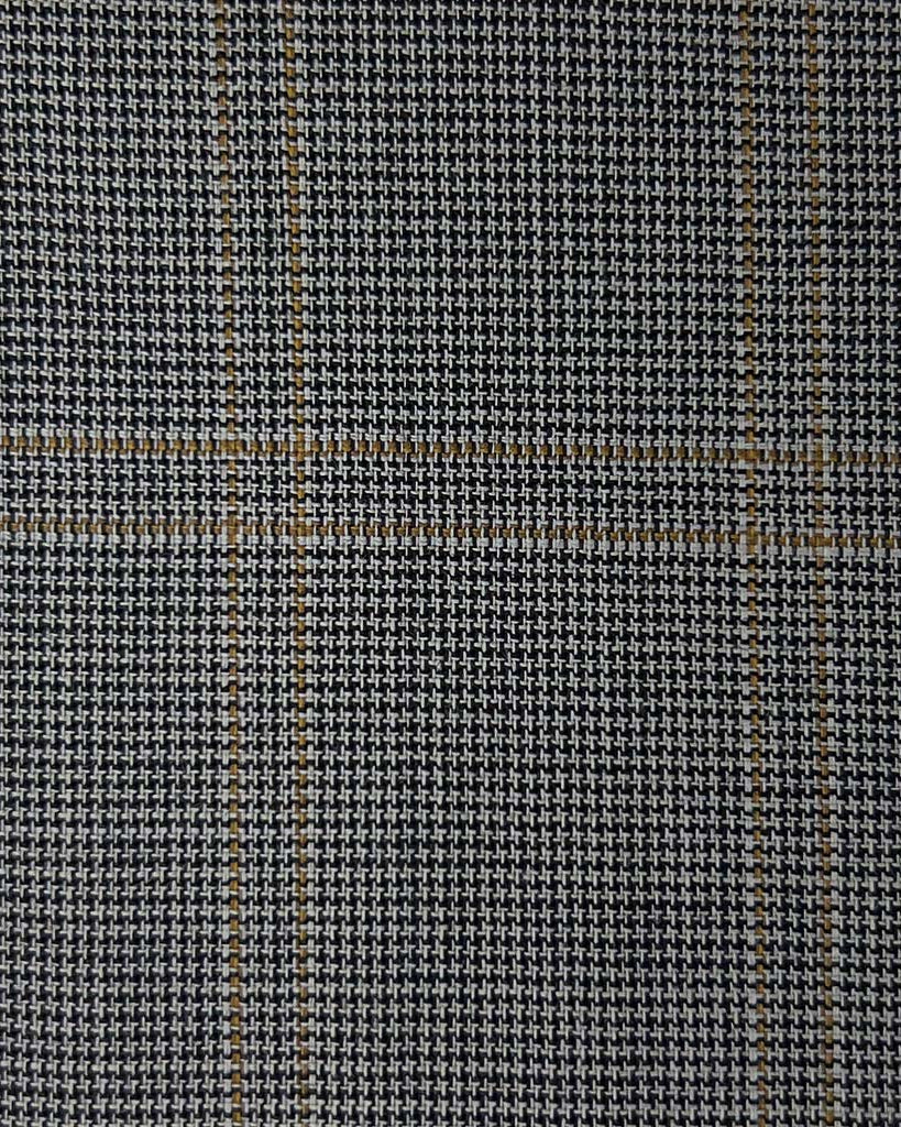 Westwood Hart Online Custom Hand Tailor Suits Sportcoats Trousers Waistcoats Overcoats Dark Grey Houndstooth With Brown Windowpane