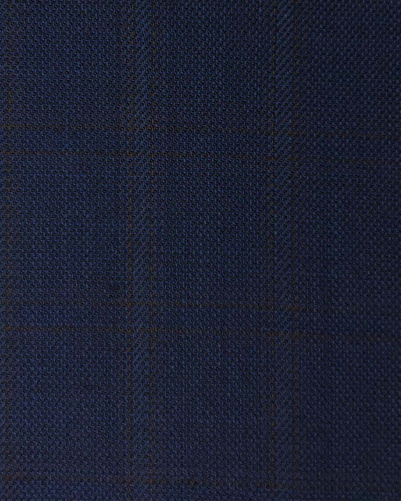 Westwood Hart Online Custom Hand Tailor Suits Sportcoats Trousers Waistcoats Overcoats Navy Self Textured Windowpane