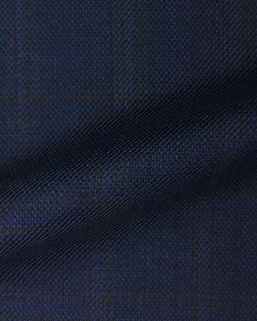 Westwood Hart Online Custom Hand Tailor Suits Sportcoats Trousers Waistcoats Overcoats Navy Self Textured Windowpane