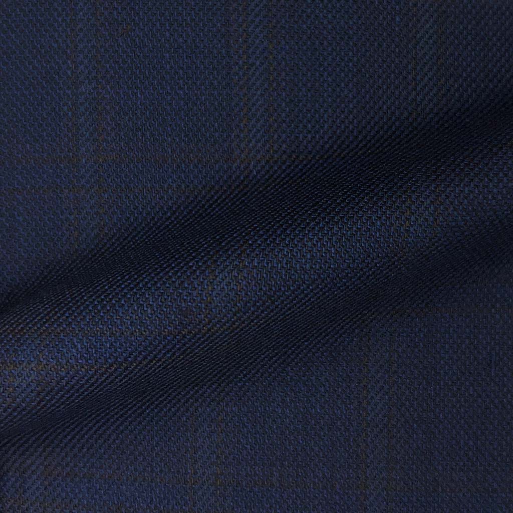 Westwood Hart Online Custom Hand Tailor Suits Sportcoats Trousers Waistcoats Overcoats Navy Self Textured Windowpane