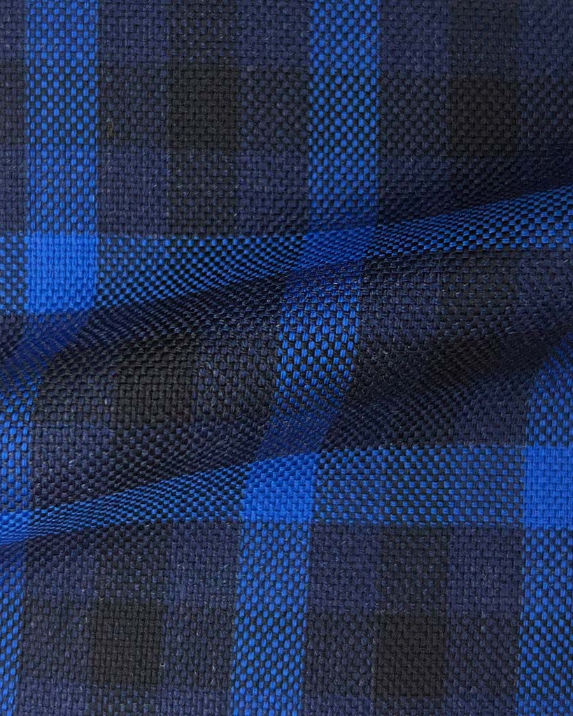 Westwood Hart Online Custom Hand Tailor Suits Sportcoats Trousers Waistcoats Overcoats Navy With Cobalt Blue Windowpane