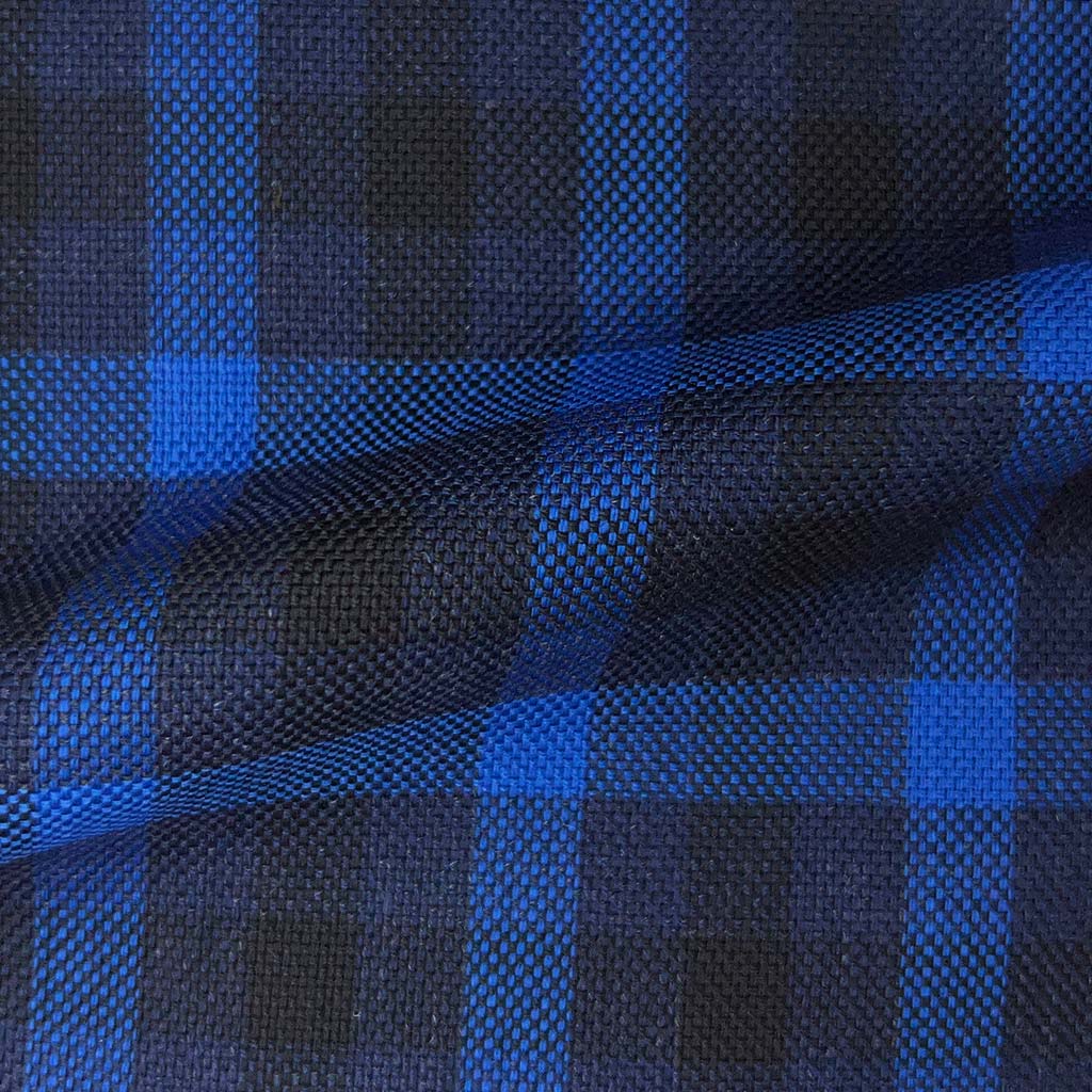 Westwood Hart Online Custom Hand Tailor Suits Sportcoats Trousers Waistcoats Overcoats Navy With Cobalt Blue Windowpane