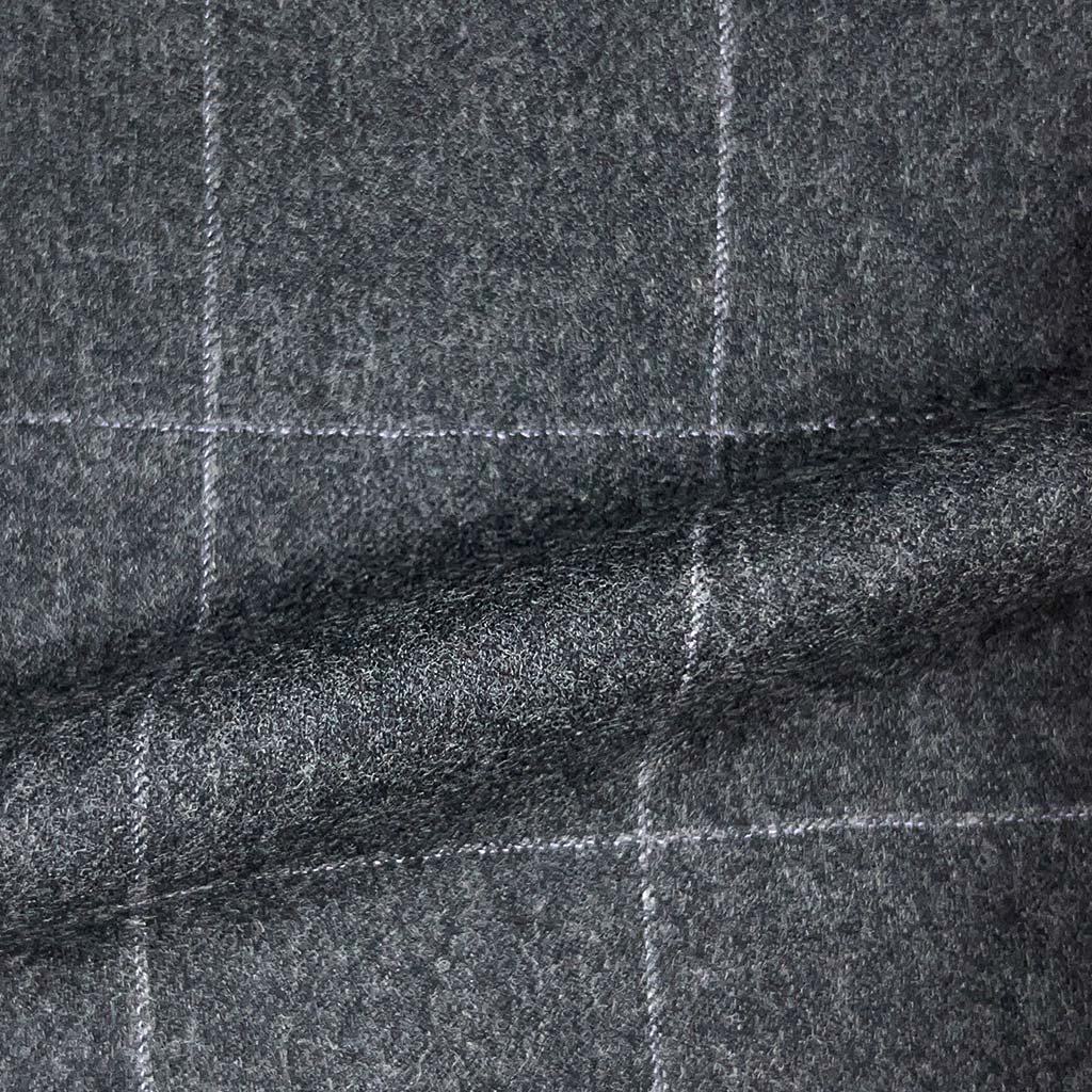 Vitale Barberis Canonico WOOL & MOHAIR Westwood Hart Online Custom Hand Tailor Suits Sportcoats Trousers Waistcoats Overcoats Made To Measure Formalwear Tuxedo Heather Grey Windowpane