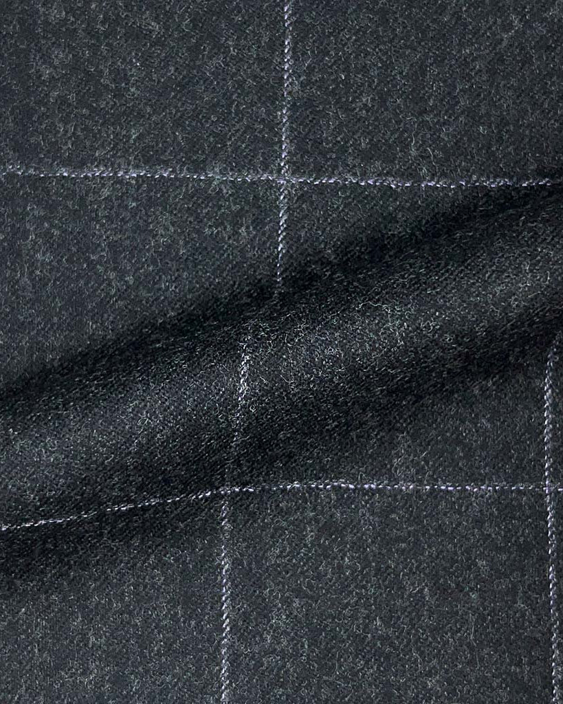 Vitale Barberis Canonico WOOL & MOHAIR Westwood Hart Online Custom Hand Tailor Suits Sportcoats Trousers Waistcoats Overcoats Made To Measure Formalwear Tuxedo Charcoal Grey Windowpane