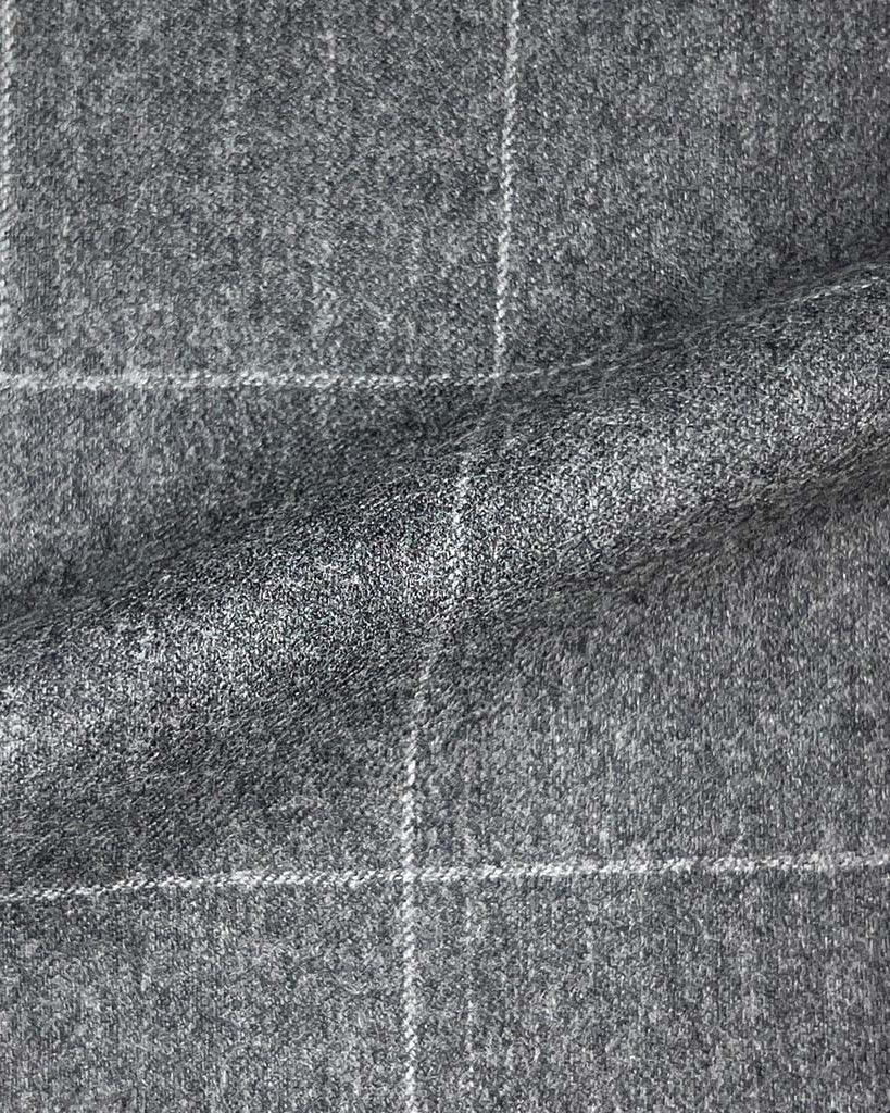 Vitale Barberis Canonico WOOL & MOHAIR Westwood Hart Online Custom Hand Tailor Suits Sportcoats Trousers Waistcoats Overcoats Made To Measure Formalwear Tuxedo Light Grey Windowpane