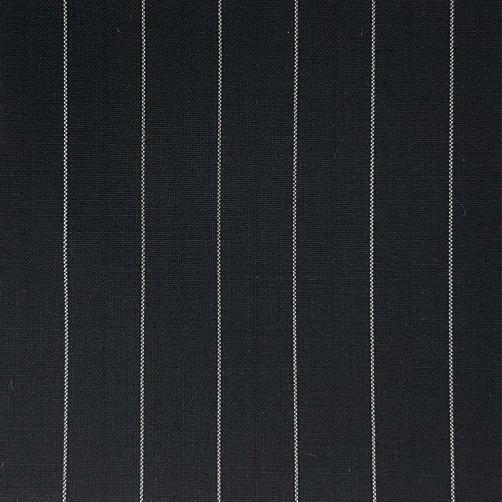 Vitale Barberis Canonico WOOL & MOHAIR Westwood Hart Online Custom Hand Tailor Suits Sportcoats Trousers Waistcoats Overcoats Made To Measure Formalwear Tuxedo Black 5/8" Wide Pinstripes