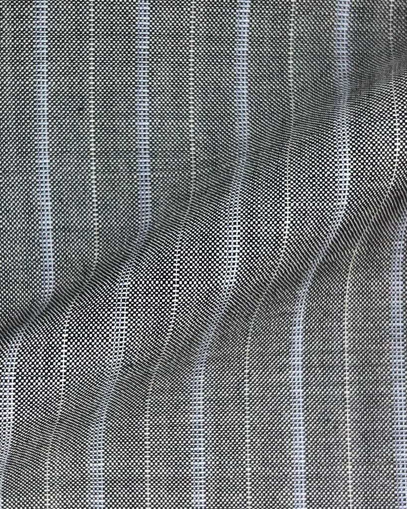 Vitale Barberis Canonico WOOL & MOHAIR Westwood Hart Online Custom Hand Tailor Suits Sportcoats Trousers Waistcoats Overcoats Made To Measure Formalwear Tuxedo Light Grey With Pastel Blue And Silver Pinstripes