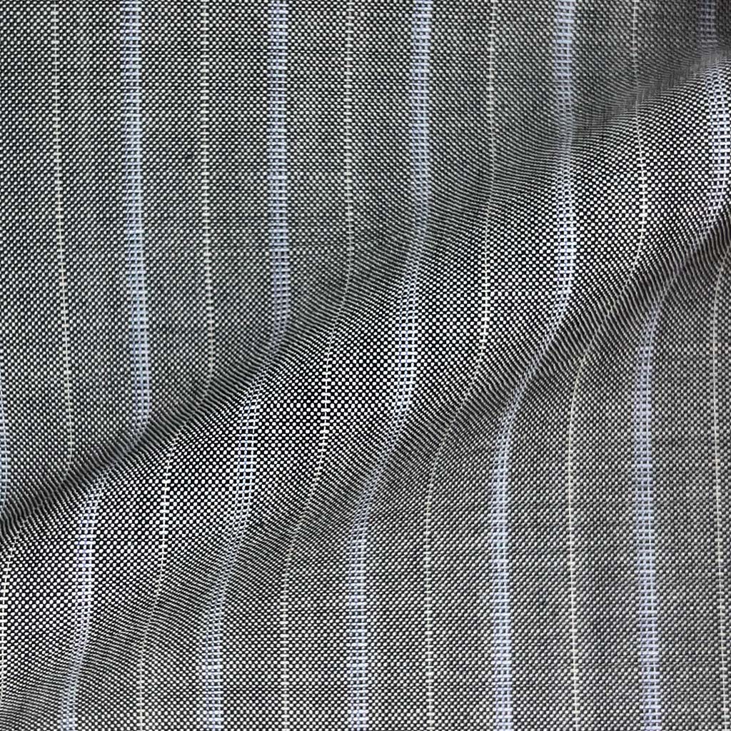 Vitale Barberis Canonico WOOL & MOHAIR Westwood Hart Online Custom Hand Tailor Suits Sportcoats Trousers Waistcoats Overcoats Made To Measure Formalwear Tuxedo Light Grey With Pastel Blue And Silver Pinstripes