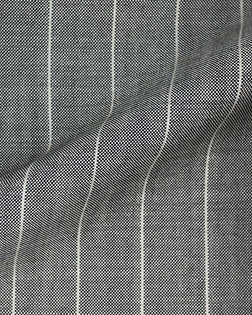Vitale Barberis Canonico WOOL & MOHAIR Westwood Hart Online Custom Hand Tailor Suits Sportcoats Trousers Waistcoats Overcoats Made To Measure Formalwear Tuxedo Light Grey Pinstripes