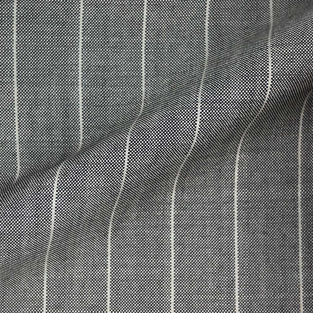 Vitale Barberis Canonico WOOL & MOHAIR Westwood Hart Online Custom Hand Tailor Suits Sportcoats Trousers Waistcoats Overcoats Made To Measure Formalwear Tuxedo Light Grey Pinstripes