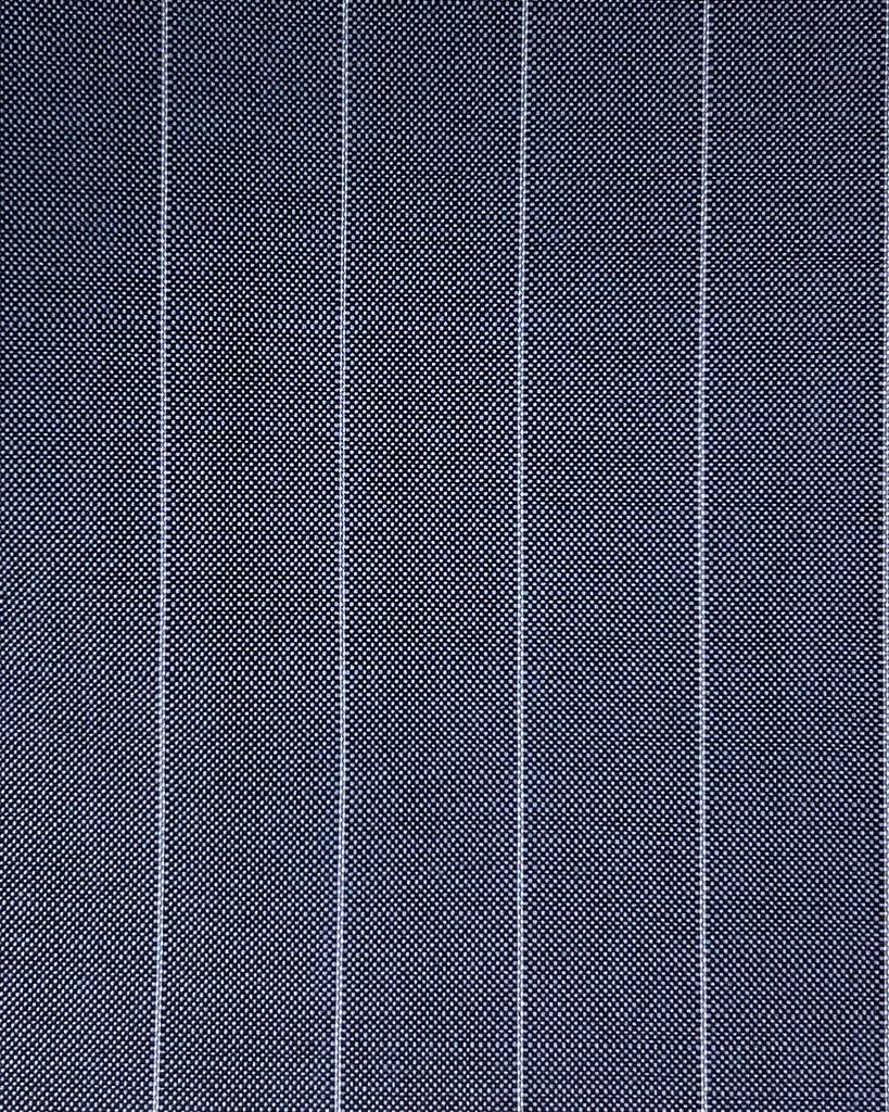 Vitale Barberis Canonico WOOL & MOHAIR Westwood Hart Online Custom Hand Tailor Suits Sportcoats Trousers Waistcoats Overcoats Made To Measure Formalwear Tuxedo Steel Blue 5/8" Wide Pinstripes